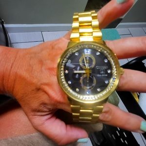citizen eco drive mens watch with crystal accentes